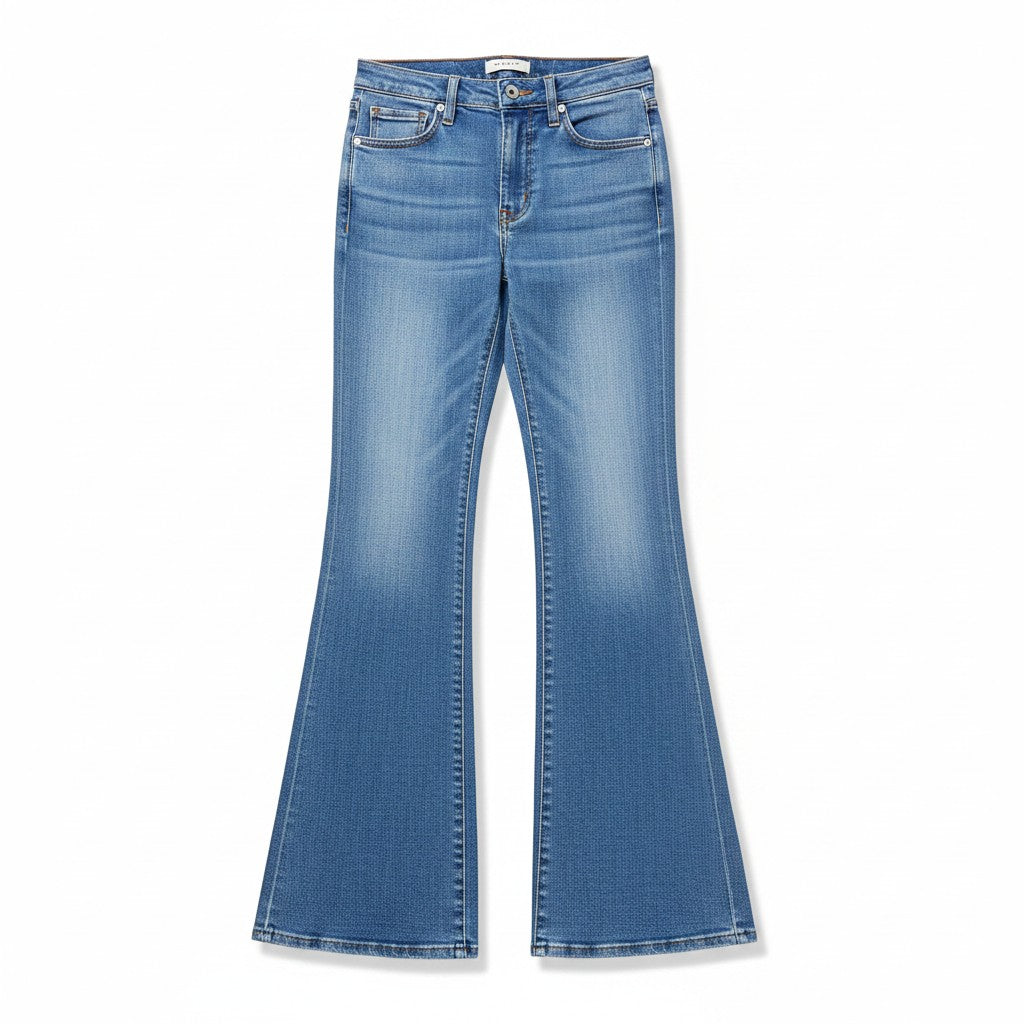 ANTHROPOLOGIE Pilcro and the Letterpress Distressed High-Waist Skinny Flare Jeans - Size 25