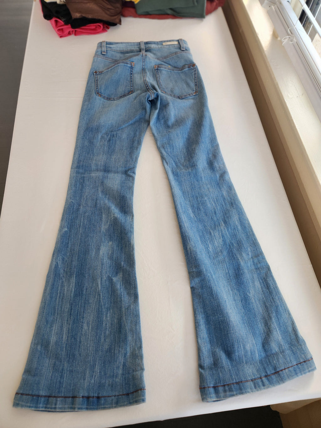 Pilcro Anthropologie Mid-High Waisted Bootcut Flare Jeans Vintage Wash Size 25
