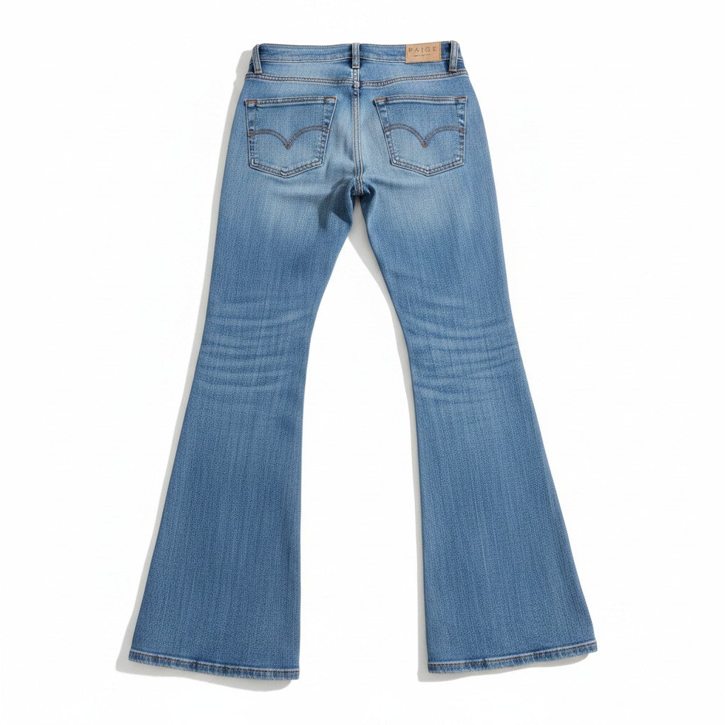 ANTHROPOLOGIE Pilcro and the Letterpress Distressed High-Waist Skinny Flare Jeans - Size 25