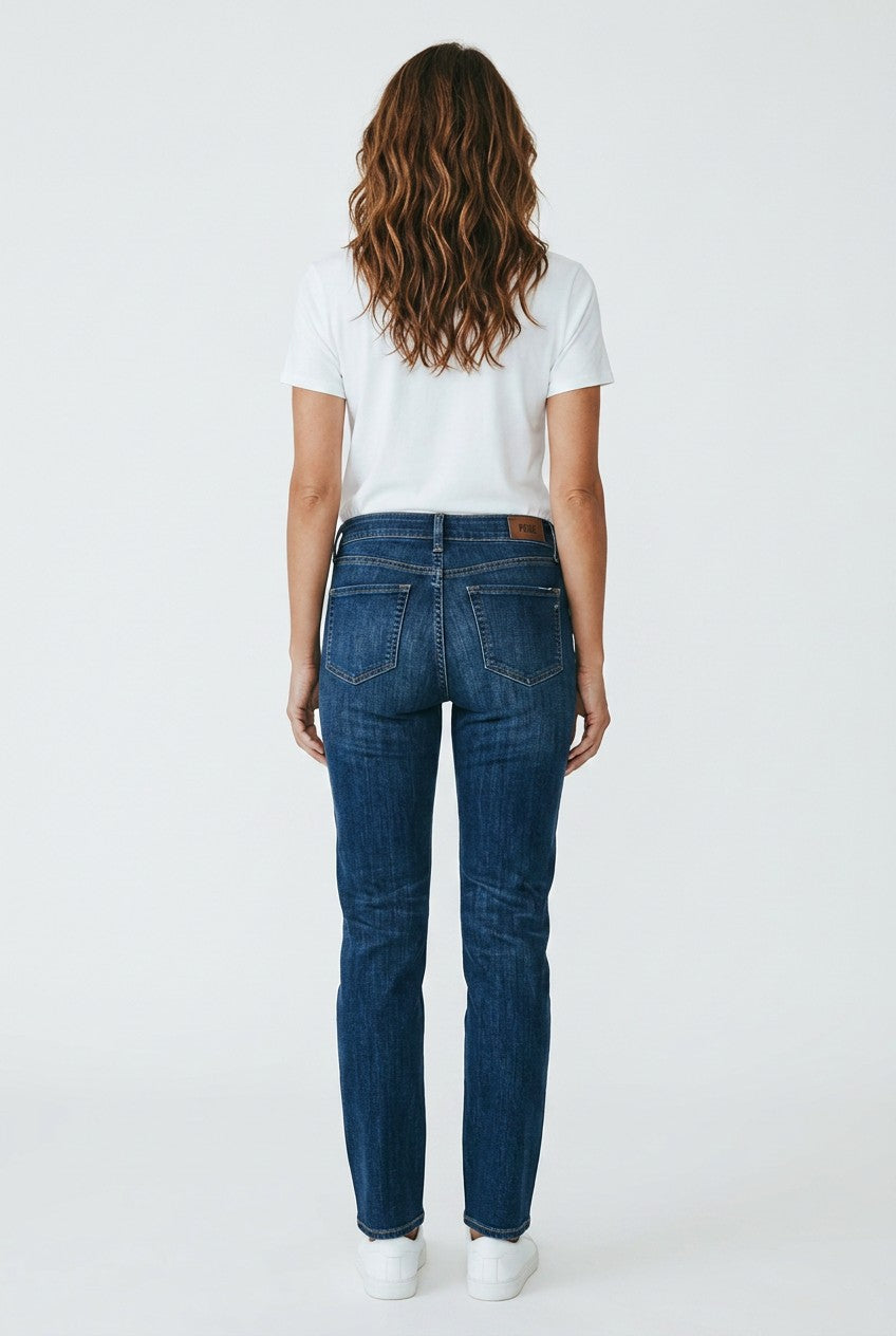 PAIGE Premium Denim Skinny Jeans in Dark Indigo Blue, Women's Size 27