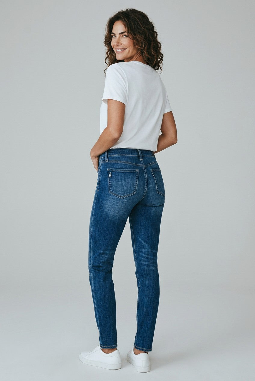 PAIGE Premium Denim Skinny Jeans in Dark Indigo Blue, Women's Size 27