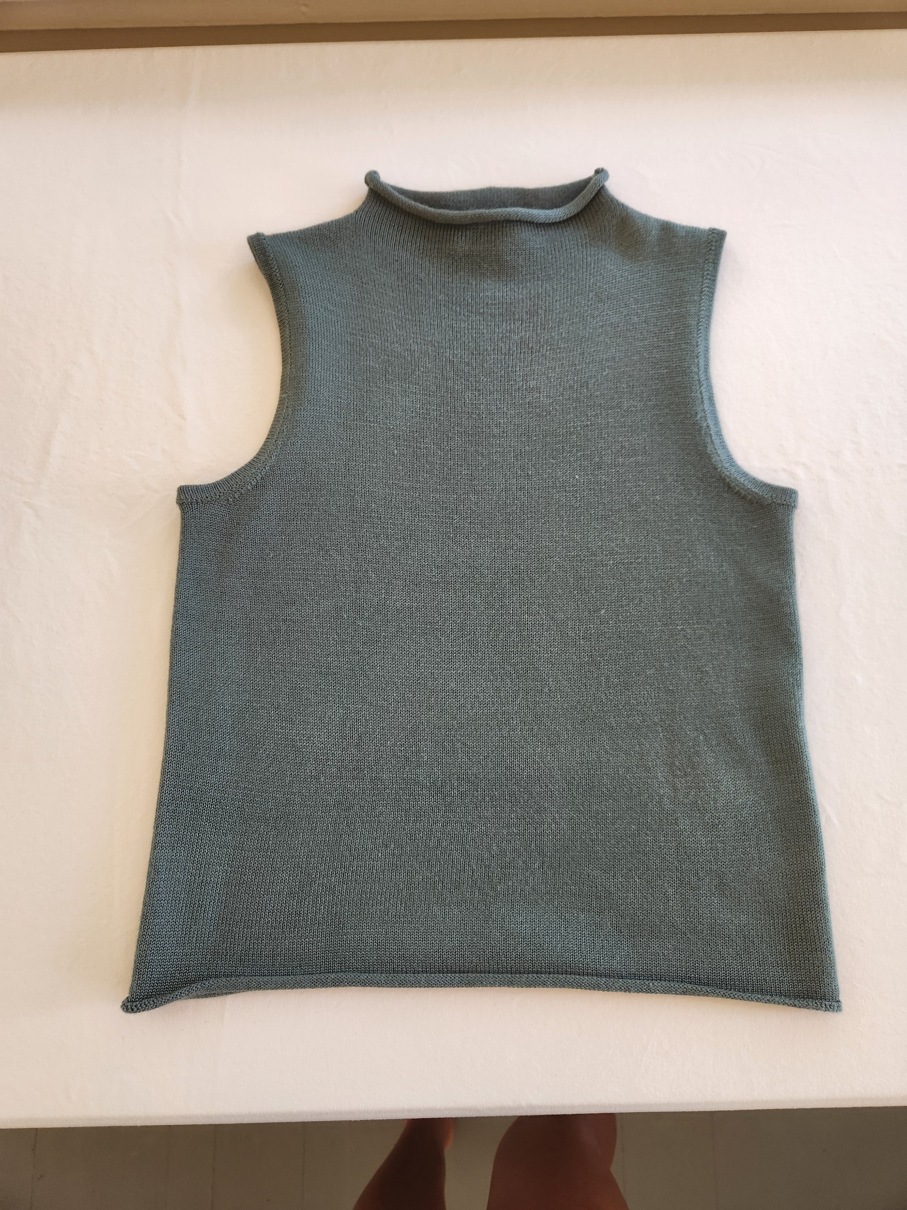 And Now This Mock Neck Sleeveless Sweater Top (Macy's Exclusive) - Muted Sage Green, Size S