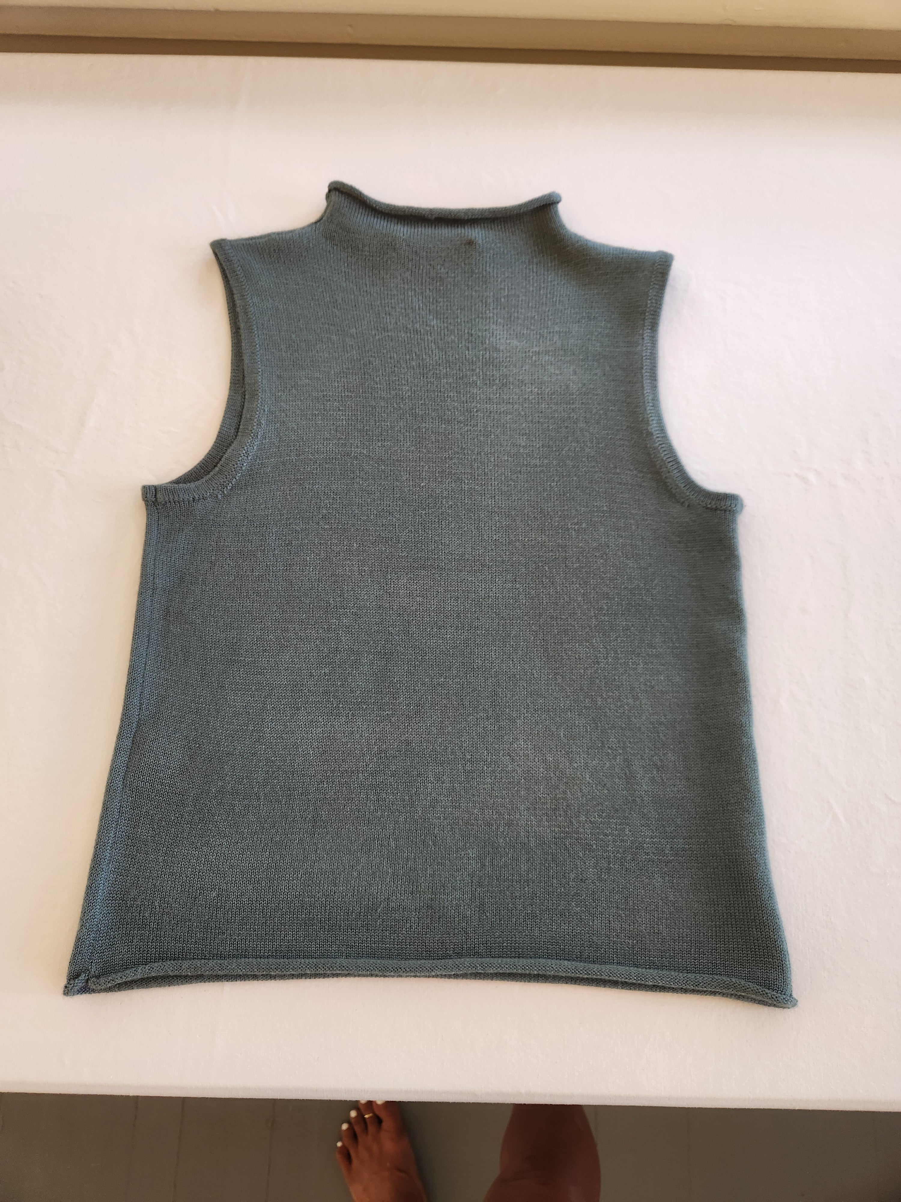 And Now This Mock Neck Sleeveless Sweater Top (Macy's Exclusive) - Muted Sage Green, Size S