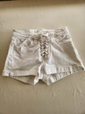 American Eagle White Denim Low-Rise Perfect Shortie Shorts - Size 00