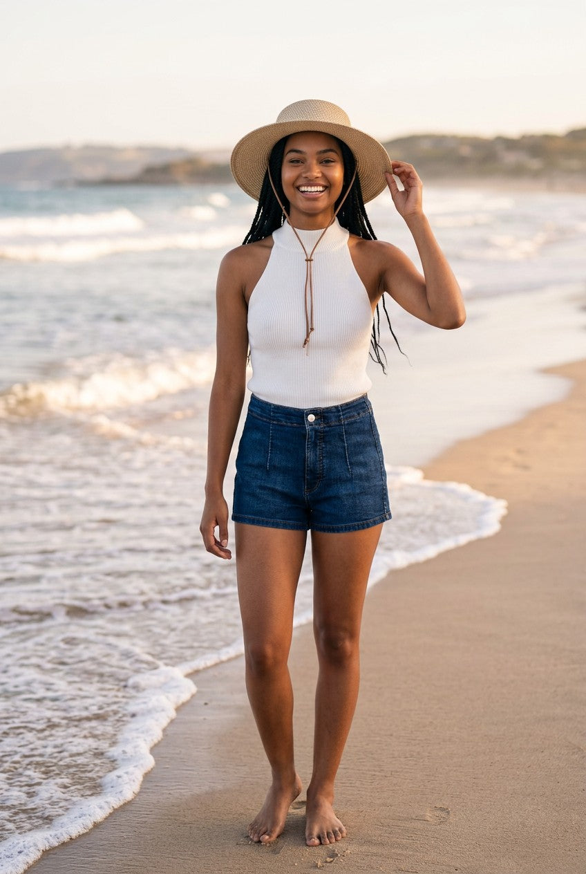 Wild Fable Dark Wash Denim Mid-Rise Cut-Off Shortie Shorts Size 2