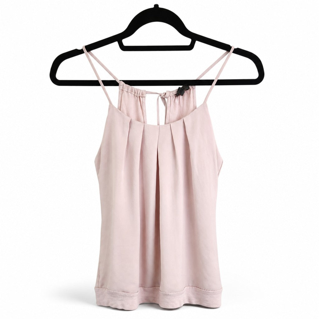 Express Pale Pink Cream Double Layer Scoop Neck Cami Tank Top Size XS