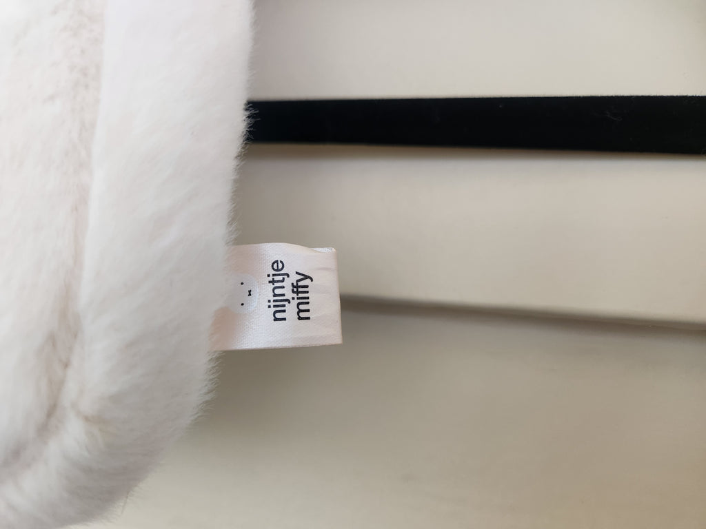Miffy White Plush Bunny Stuffed Animal Purse Tote Bag Fluffy Faux Fur NWOT