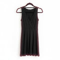 Brandy Melville Black Stretch Babydoll Mini Dress Size S Fair Condition