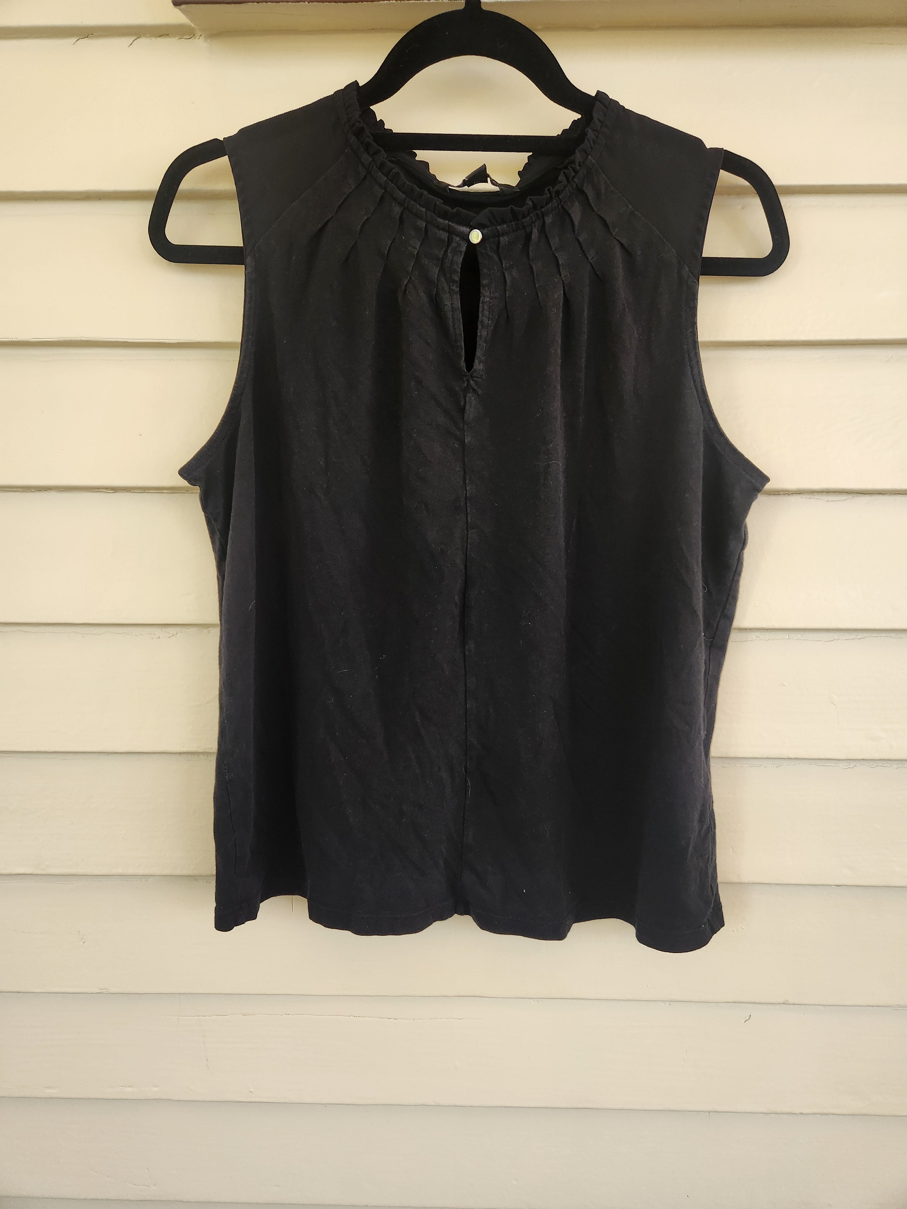 Banana Republic Black Cotton Modal Sleeveless Top Size S