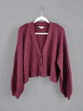 American Eagle Burgundy Oversized Boxy Crop Crew Neck Sweater Size M