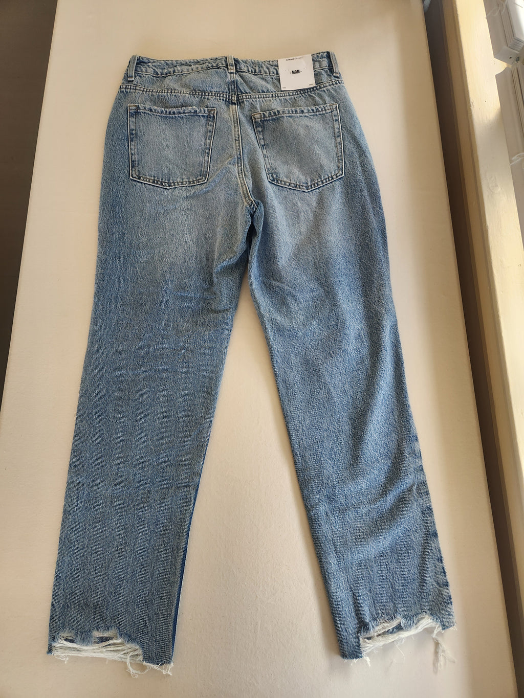GARAGE Jenny Blue High Rise Distressed Mom Jeans NWT Size 9 / 29