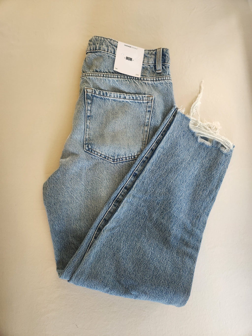 GARAGE Jenny Blue High Rise Distressed Mom Jeans NWT Size 9 / 29