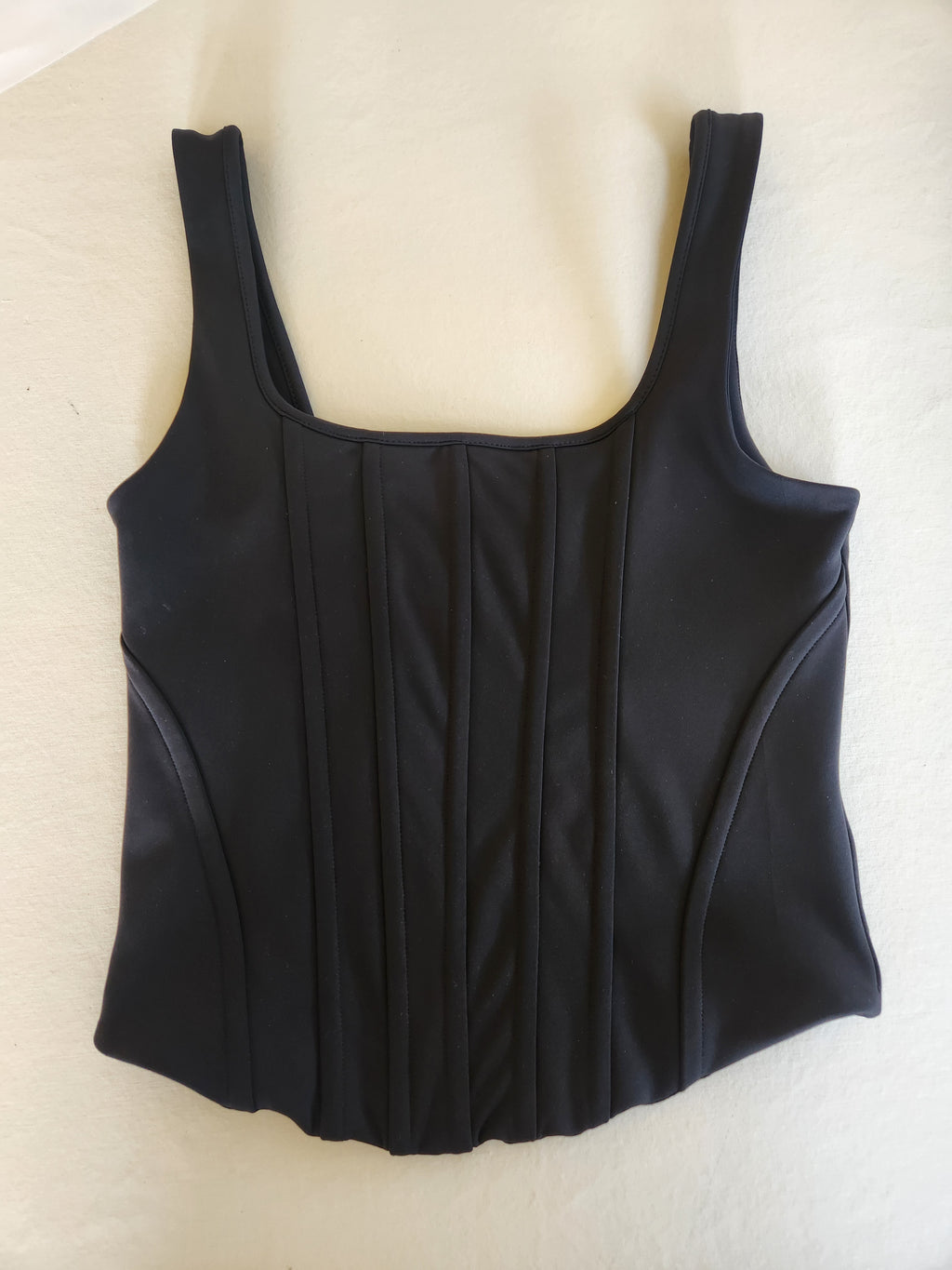 Express Body Contour Black Corset Tank Top - S