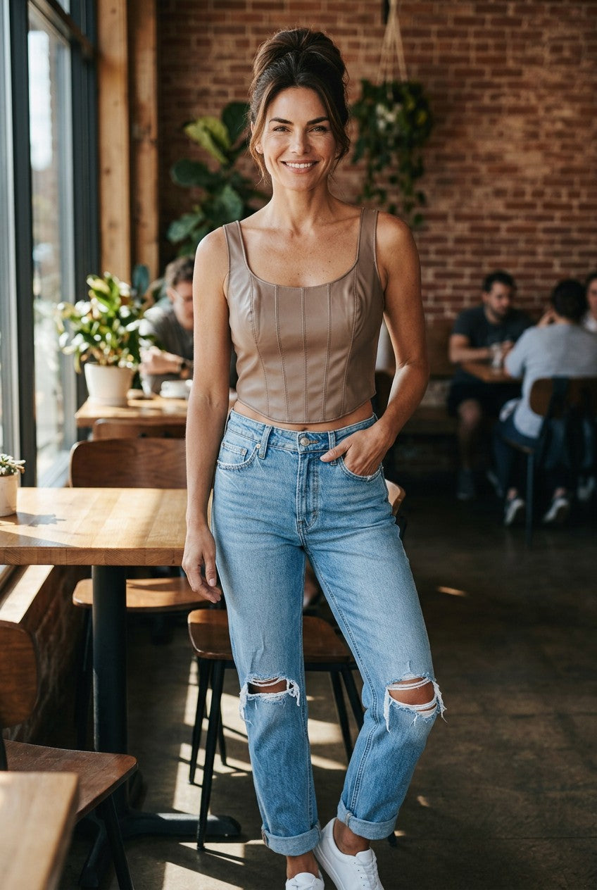 Abercrombie & Fitch Corset Style Going Out Tank Top - M