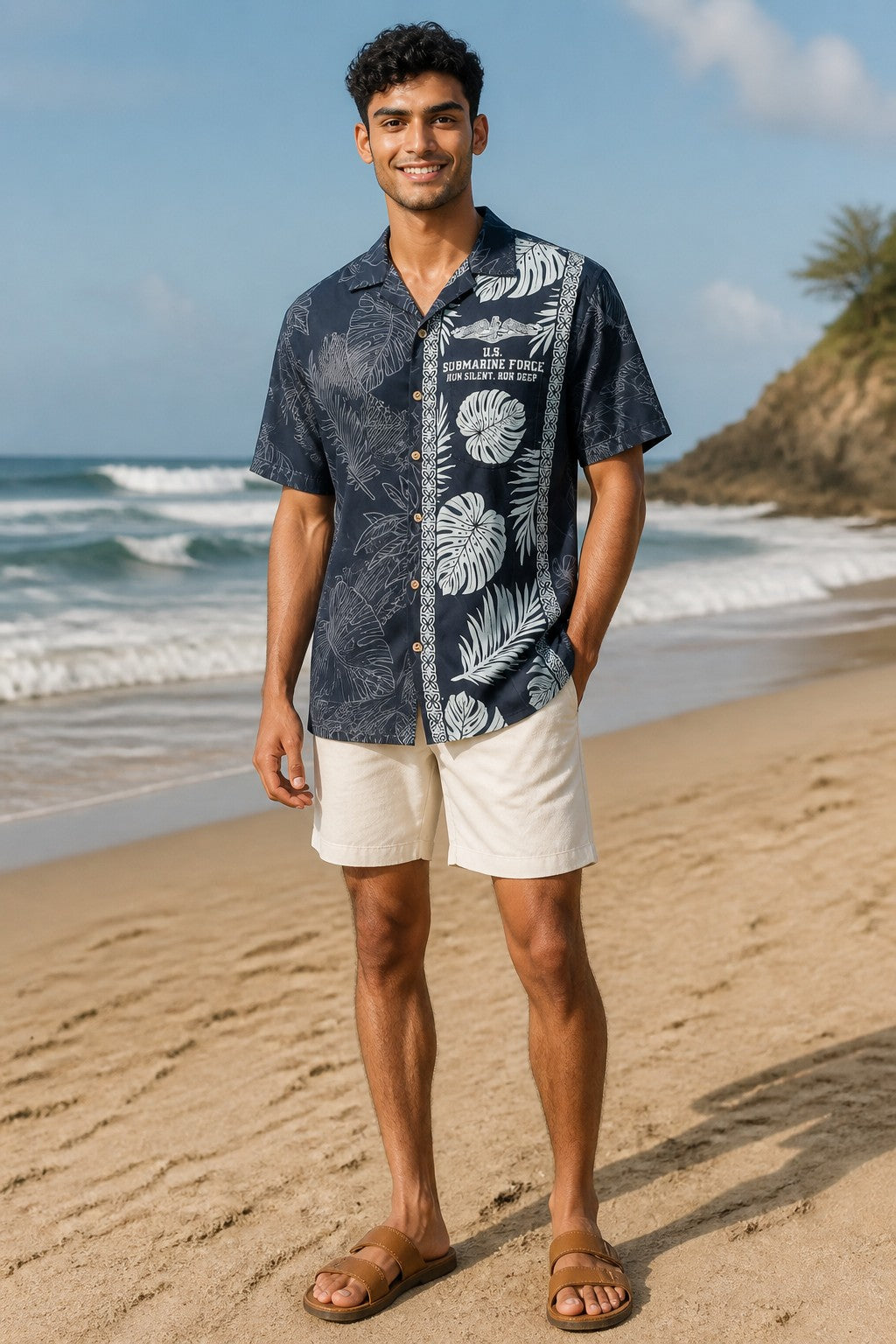 Navy Submarine Custom Hawaiian Shirt - Brand New - Size L