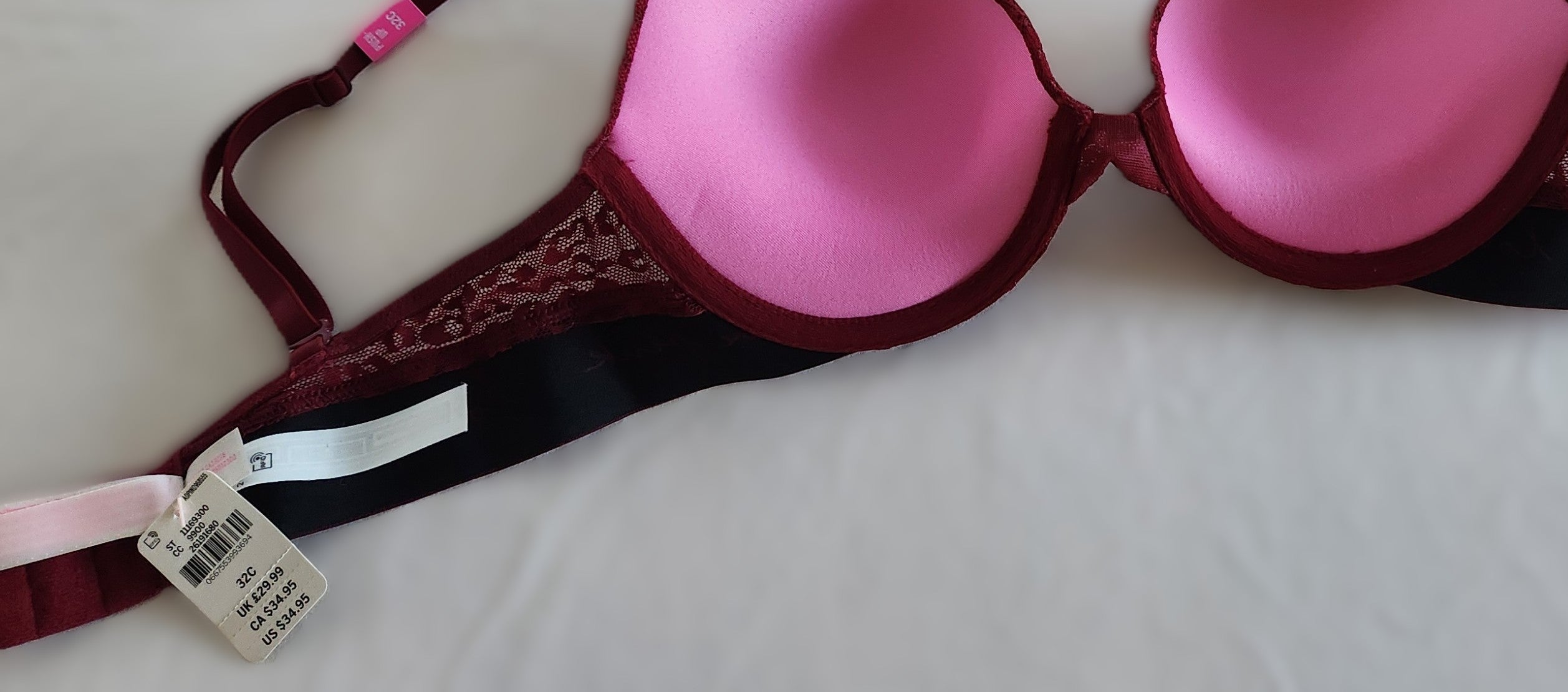 NWT Victoria's Secret Wear Everywhere Push-Up Bra Cranberry Ruby Red Lace Multiple Size