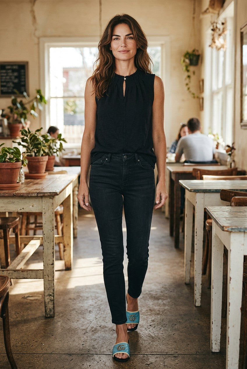 PAIGE Verdugo Black Ultra Skinny Ankle Jeans Size 26