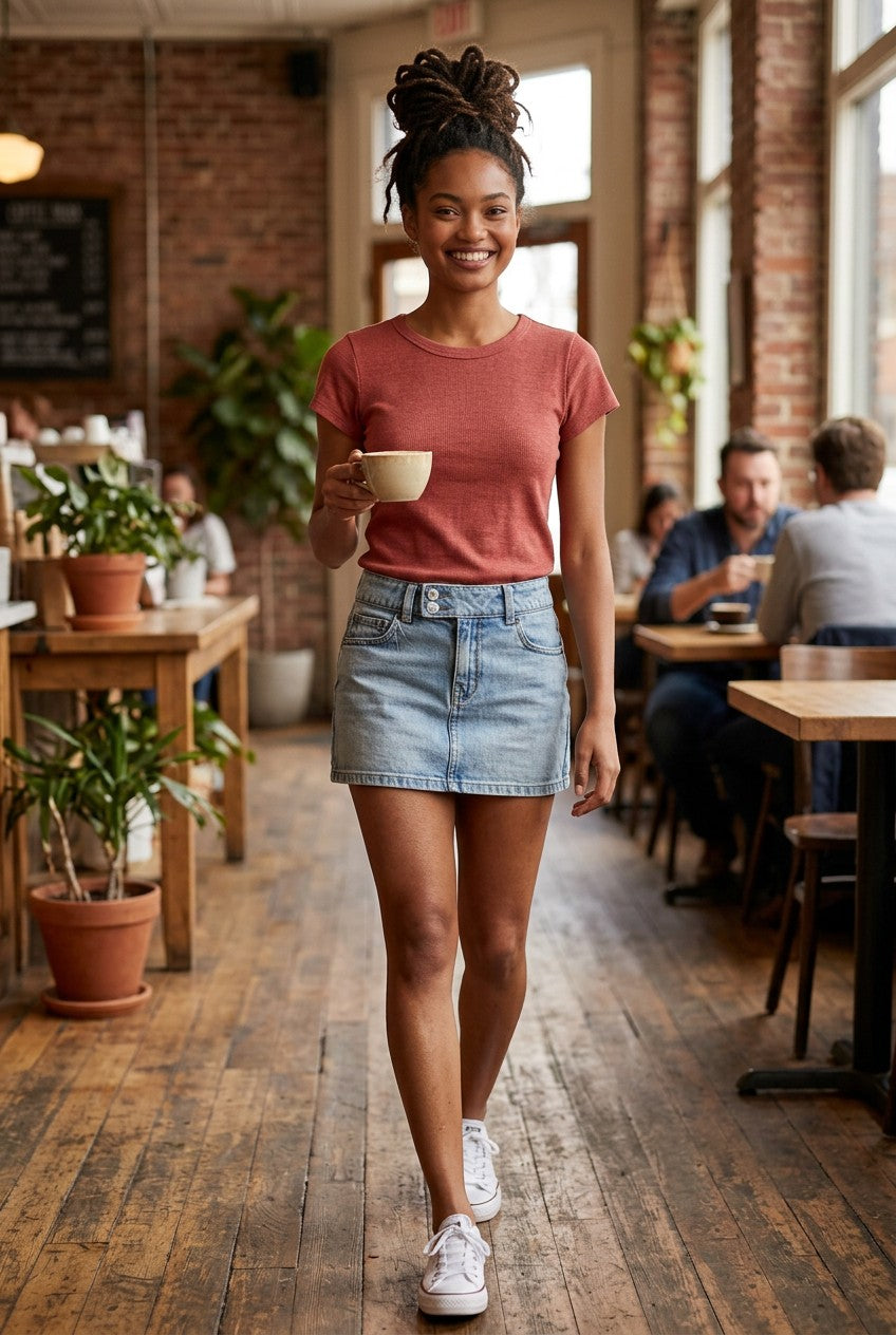 American Eagle Light Wash Denim Tennis Styled Skort - Size 00