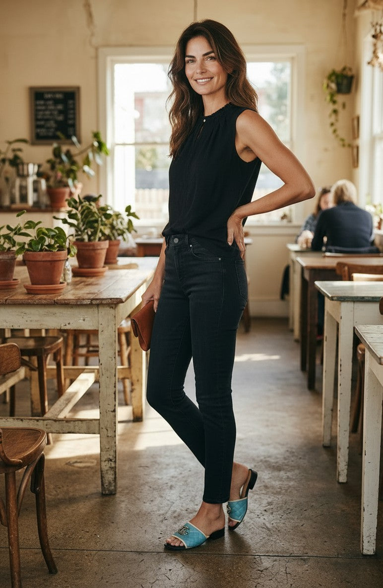 PAIGE Verdugo Black Ultra Skinny Ankle Jeans Size 26