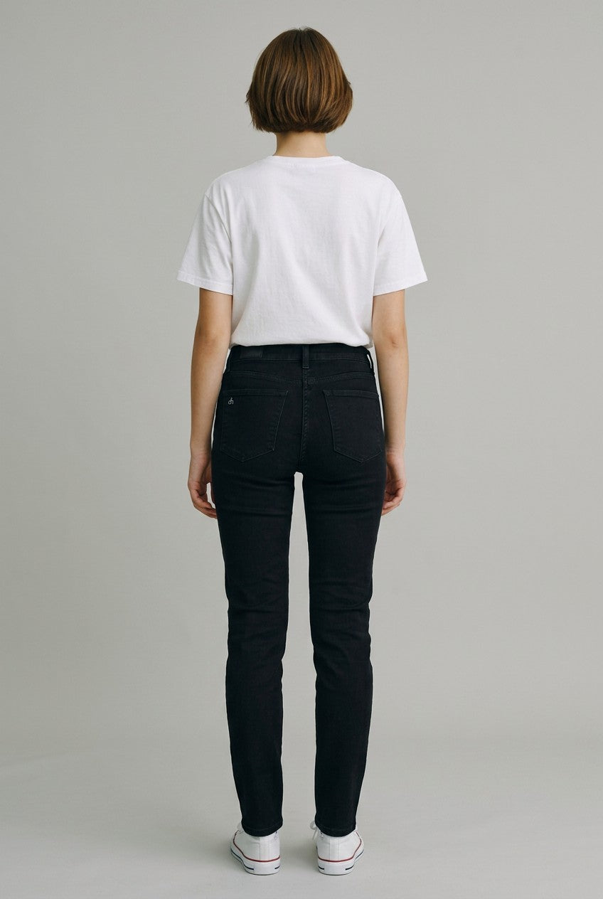 rag & bone "Modele" High Rise Ankle Skinny Jeans - Black, Size 26