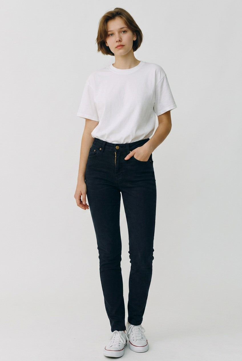 rag & bone "Modele" High Rise Ankle Skinny Jeans - Black, Size 26