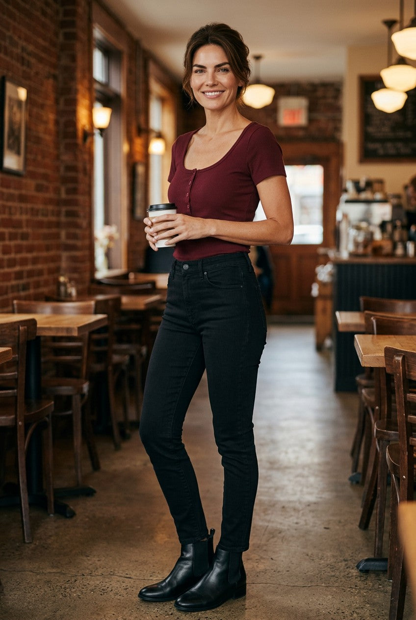 rag & bone Modele High Rise Ankle Skinny Jeans Black Size 26