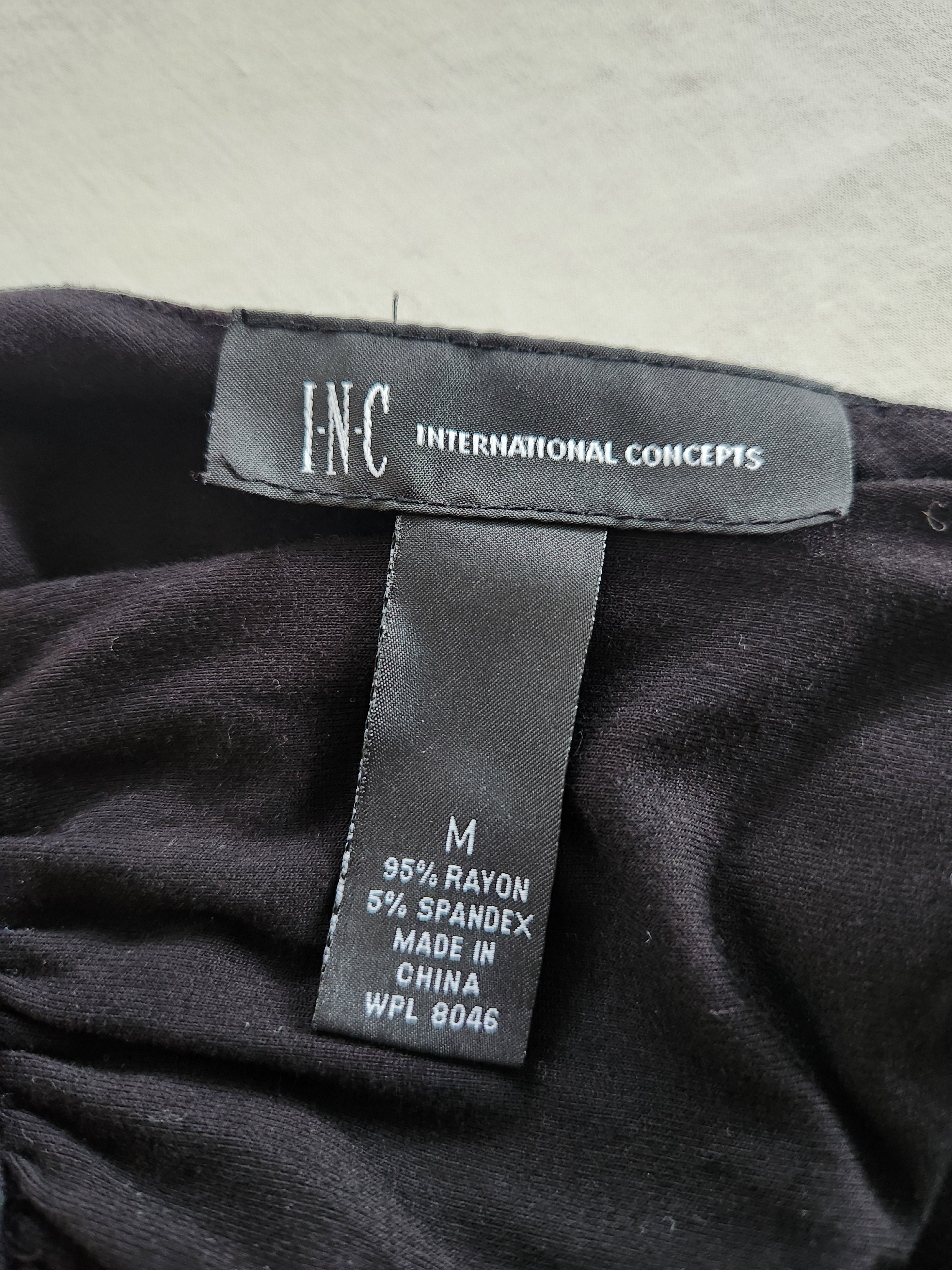 I.N.C. Black Sleeveless Sequin Mock Neck Top Size M