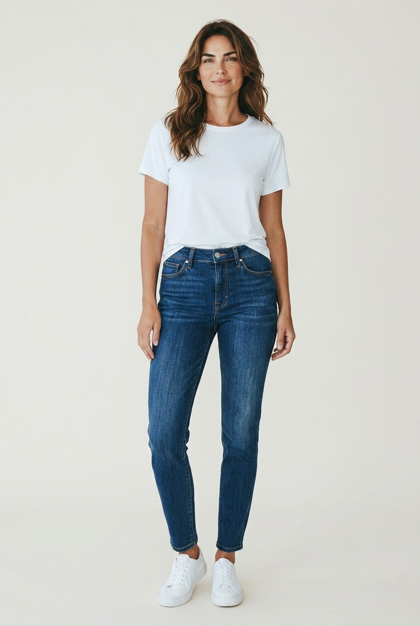 PAIGE Premium Denim Skinny Jeans in Dark Indigo Blue, Women's Size 27
