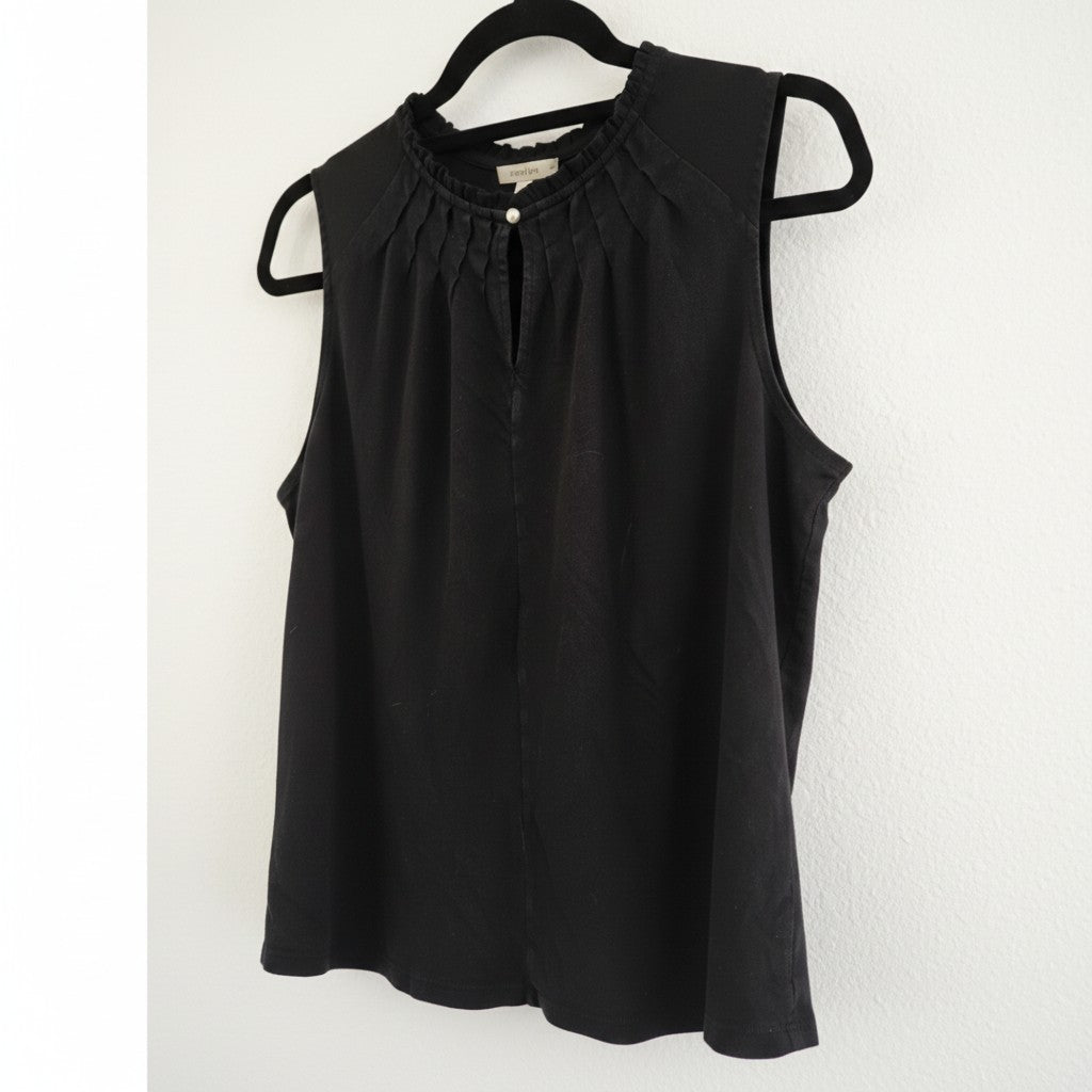 Banana Republic Black Cotton Modal Sleeveless Top Size S