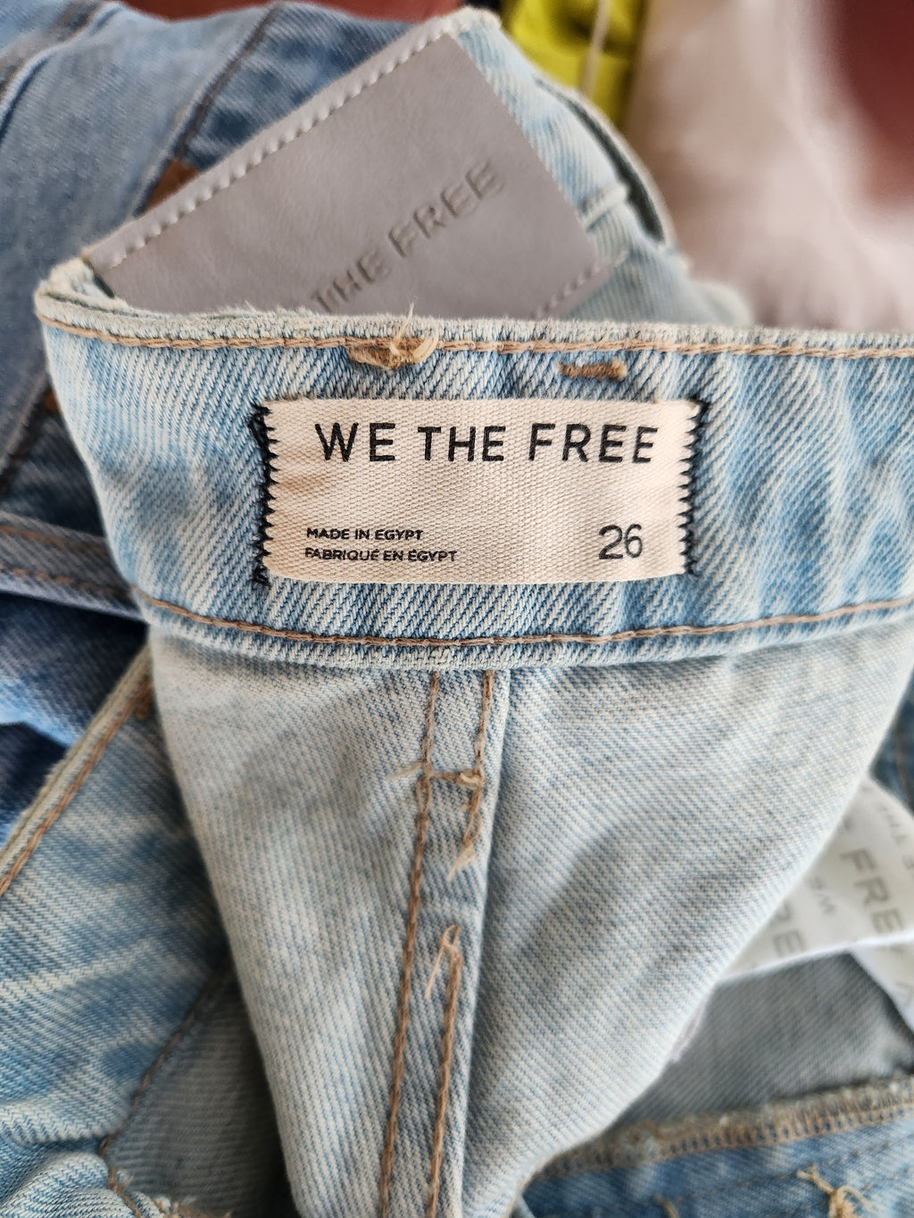 WE THE FREE by FREE PEOPLE High Rise Wide Leg Jeans Size 26