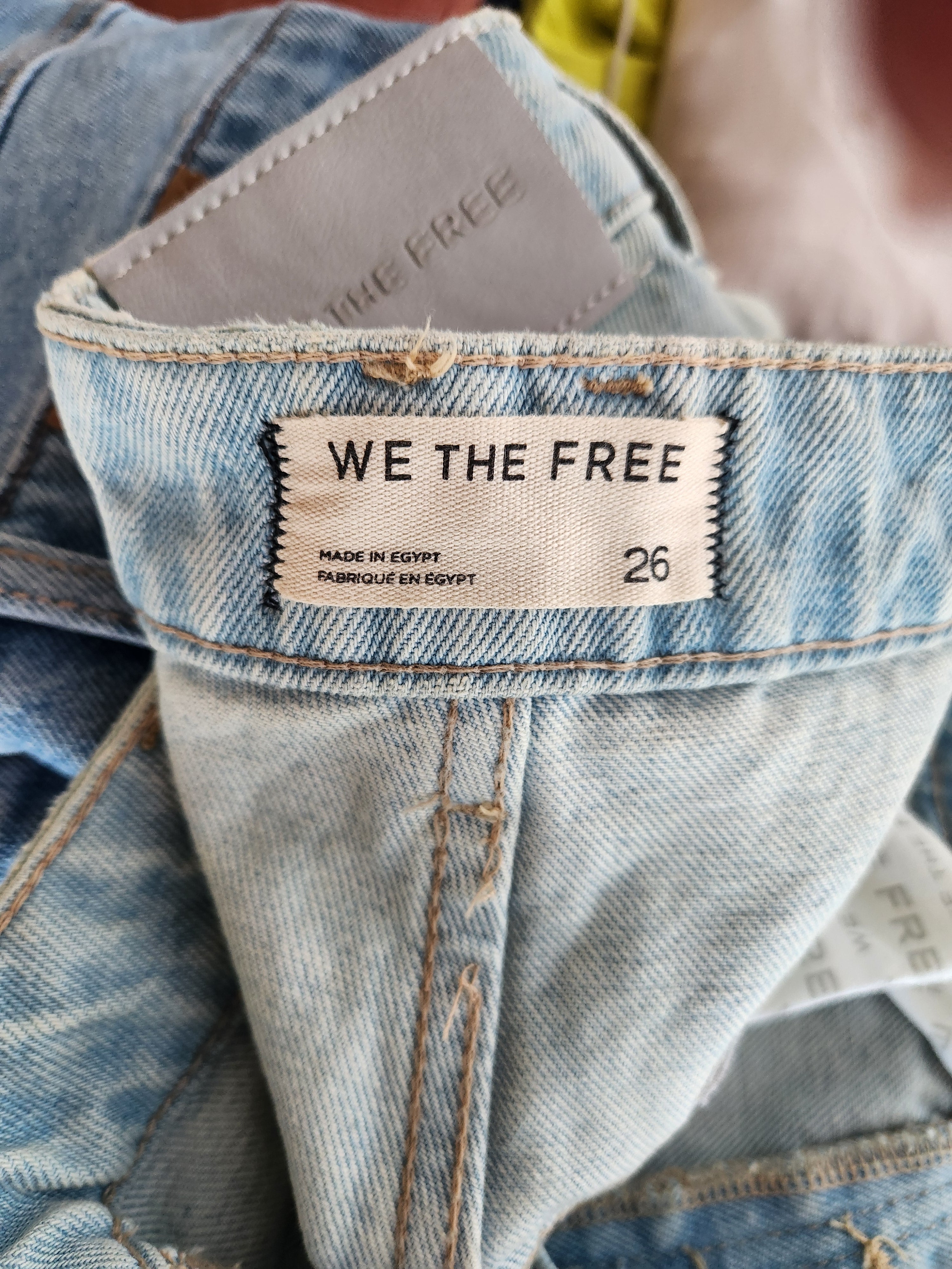 WE THE FREE by FREE PEOPLE High Rise Wide Leg Jeans Size 26