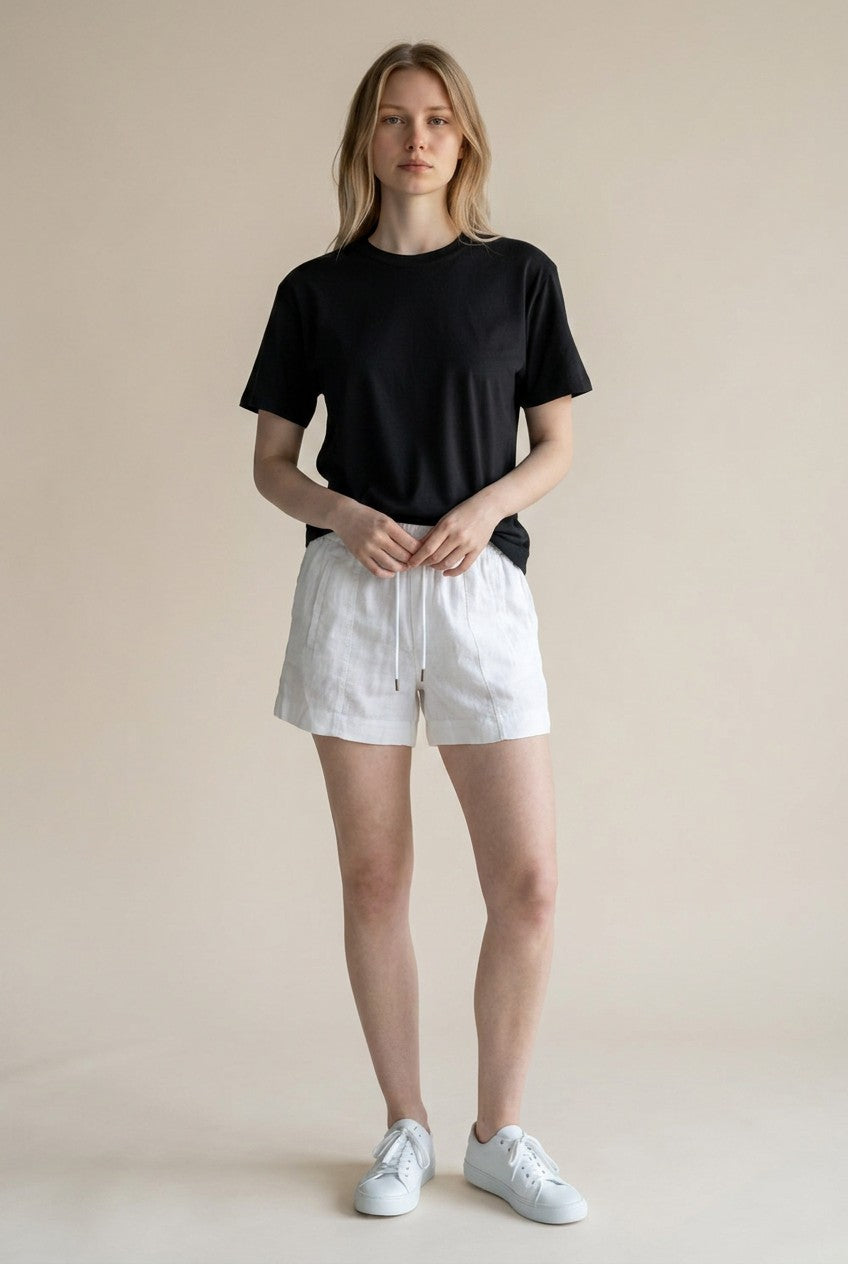 Athleta NWT Retreat Linen Shorts - White, Size XS (Small Faded Spot)