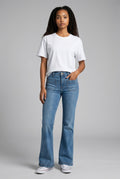 ANTHROPOLOGIE Pilcro and the Letterpress Distressed High-Waist Skinny Flare Jeans - Size 25