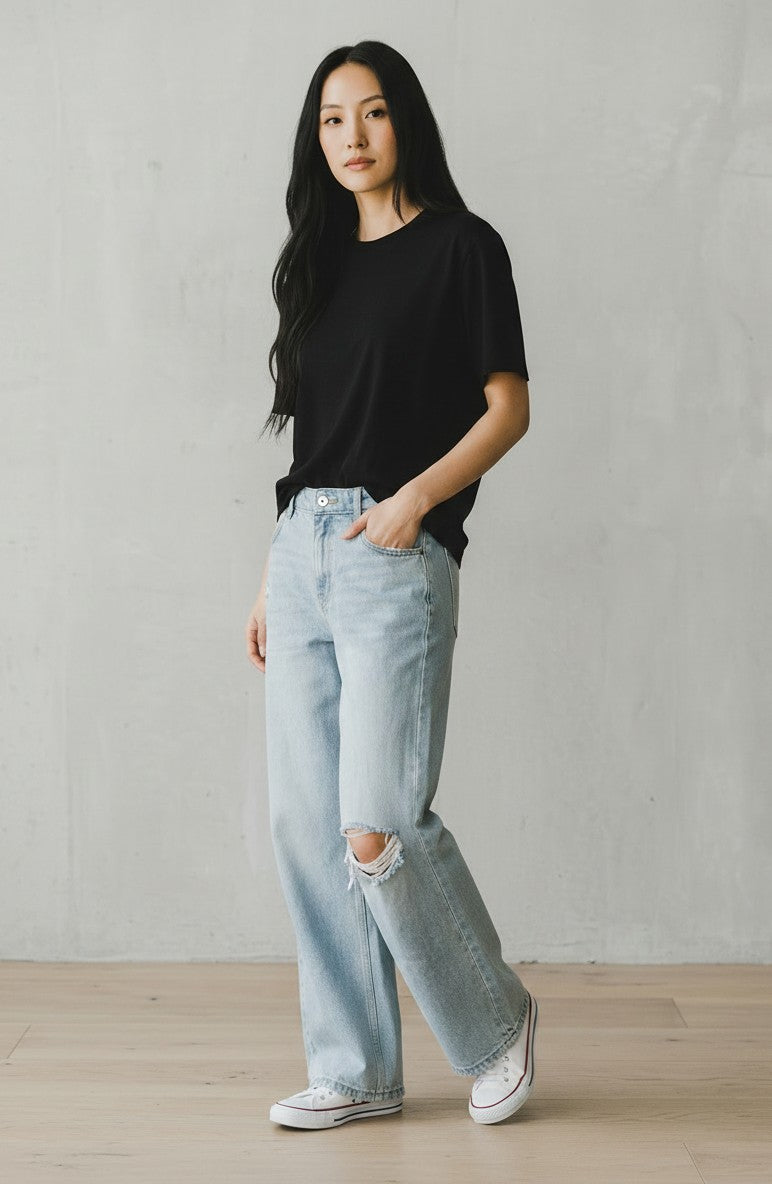 WE THE FREE by FREE PEOPLE High Rise Wide Leg Jeans Size 26