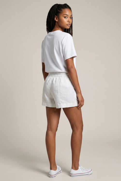 Athleta NWT Retreat Linen Shorts - White, Size XS (Small Faded Spot)