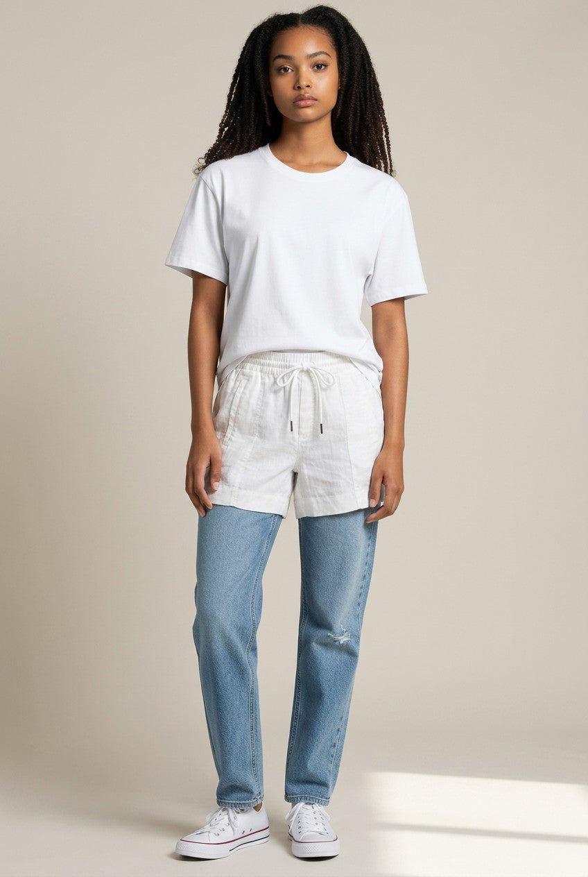 Athleta NWT Retreat Linen Shorts - White, Size XS (Small Faded Spot)