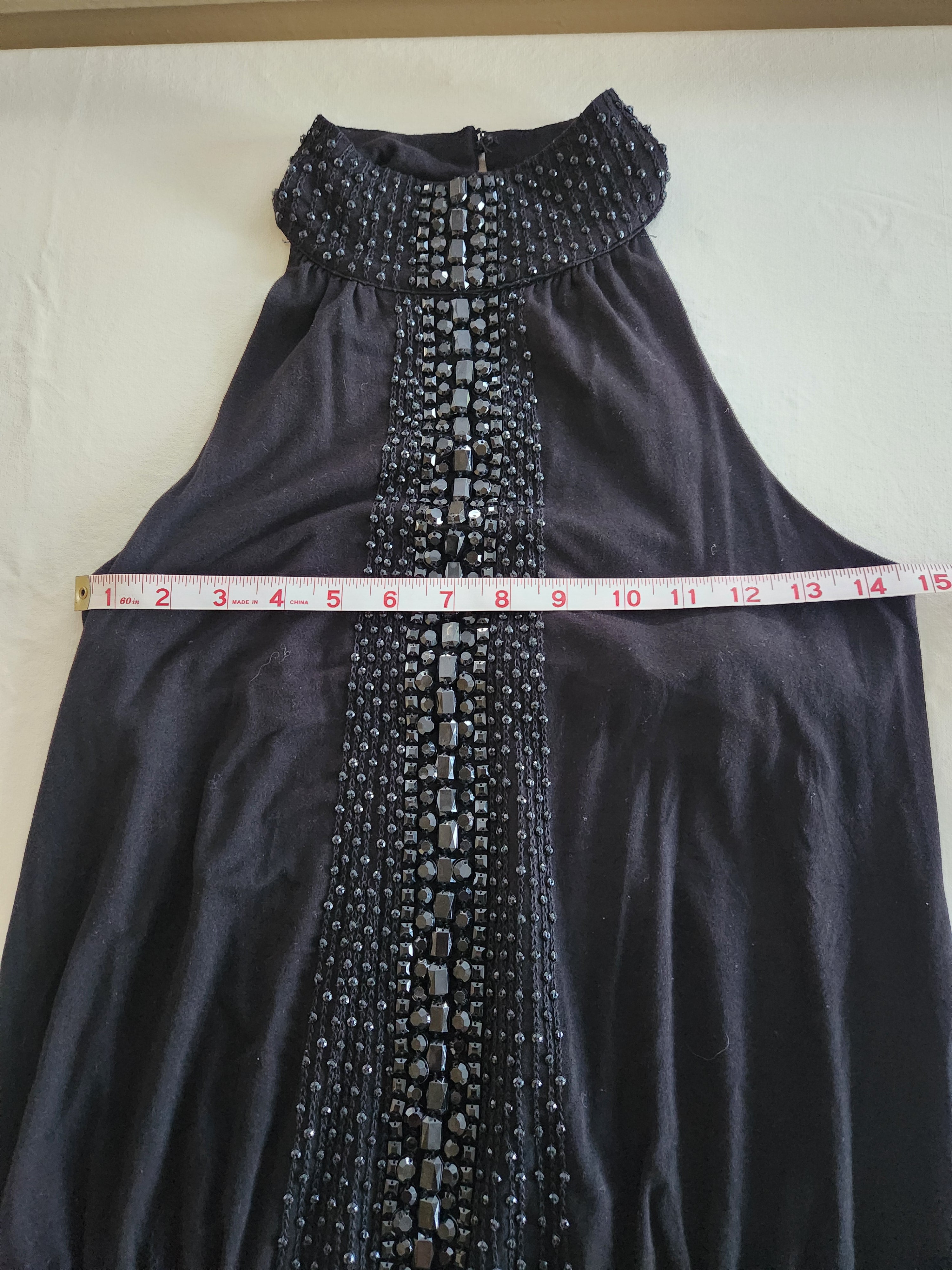 I.N.C. Black Sleeveless Sequin Mock Neck Top Size M