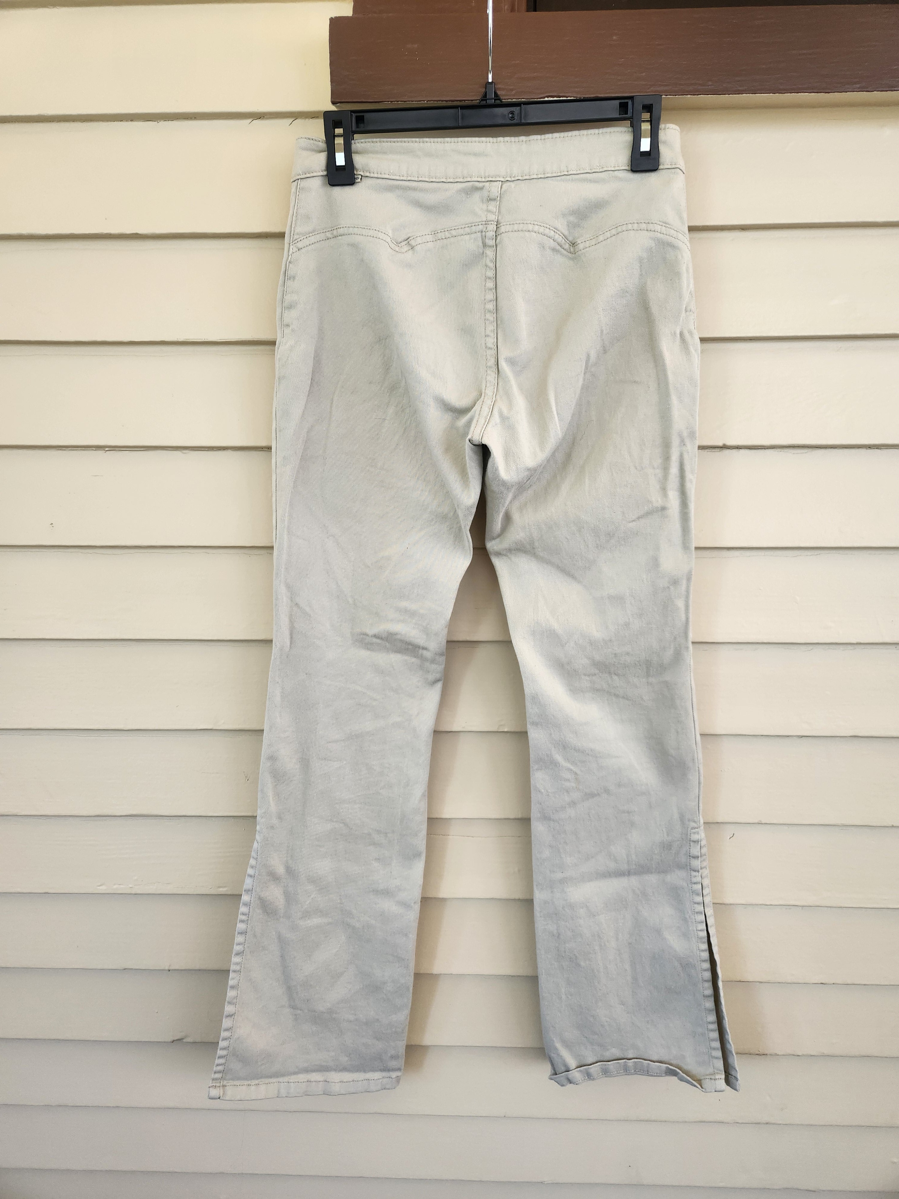 Jordache Hipster Stretch Khaki Low Rise Bootcut Pants Side Slit Size 29